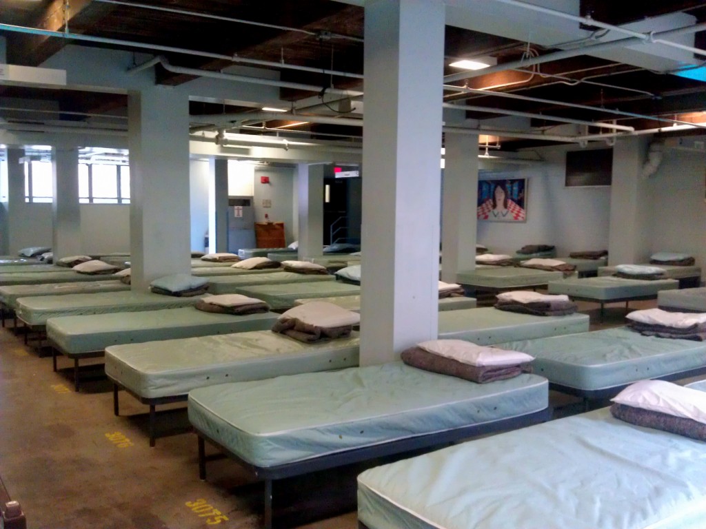Beds in the Men's Shelter at Pine Street.