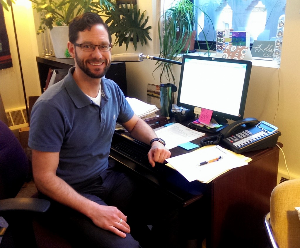 Doug DiMartile in his office at St. Francis House.